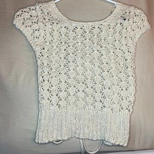 Windsor Knit Beige Crop Top / Cover-Up